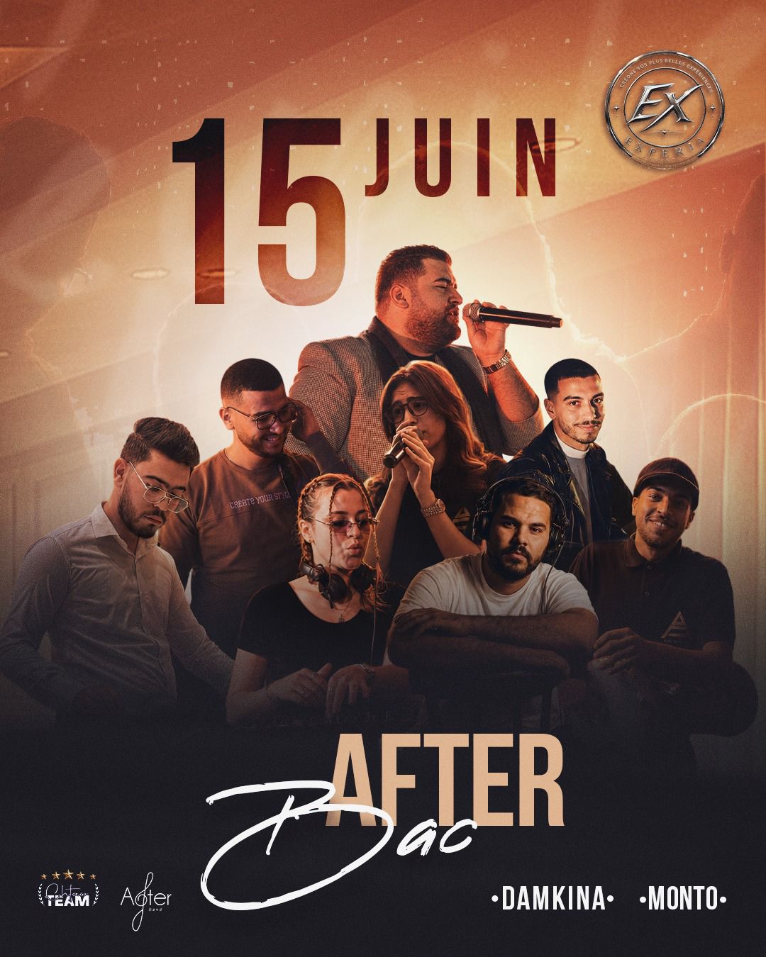 Affiche officielle After Bac par Experia Events — 15 juin 2026 à Damkina, Monto